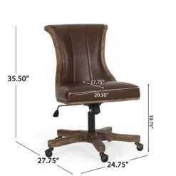 Coulee Contemporary Upholstered Roll Back Swivel Office Chair Dark Brown/Natural - Christopher Knight Home 25 Coulee Contemporary Upholstered Roll Back Swivel Office Chair Dark Brown/Natural - Christopher Knight Home -Featured Furniture Stores GUEST fad0ddef d8b7 4665 857d 482299fedf66