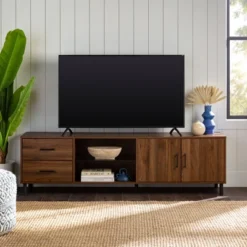 Sana Modern Triple Storage TV Stand For TVs Up To 80" Dark Walnut - Saracina Home 11 Sana Modern Triple Storage TV Stand For TVs Up To 80" Dark Walnut - Saracina Home -Featured Furniture Stores GUEST ff1679ed 5f30 47e9 a5d0 3886b74af319