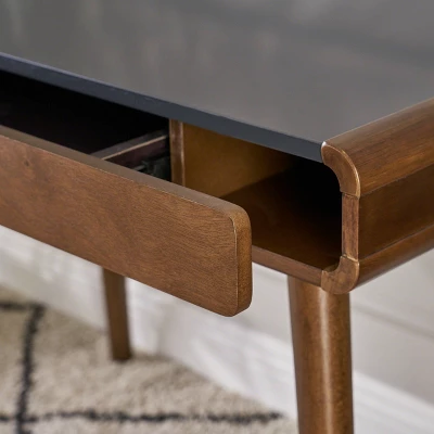 Peninah Mid Century Writing Desk Charcoal Gray - Christopher Knight Home 4 Peninah Mid Century Writing Desk Charcoal Gray - Christopher Knight Home - Image 2